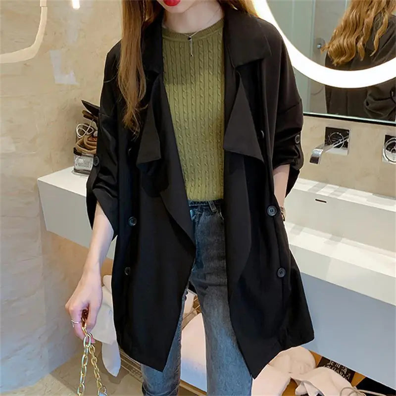 Manteau mi-long ample et élégant pour femme – Style moderne et modeste